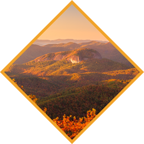 A view of the Blue Ridge mountains near Asheville, NC.